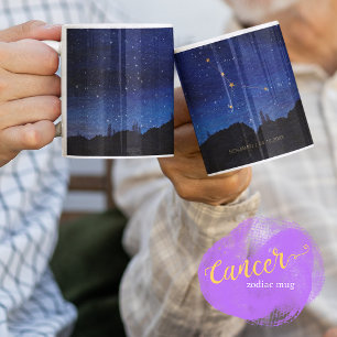 Sternenbaum Gold Krebs Tierkreiszeichen Konstellat Kaffeetasse