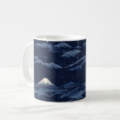 Sternenbedeckte Gipfel – Mitternachtlicher Berghim Kaffeetasse (Vorderseite Links)