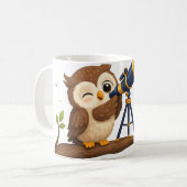 Sternenbeobachtungseule Kaffeetasse (Vorderseite Links)