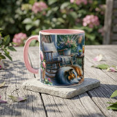 Sternenbepflanzte Veranda Sheltie Traum Tasse