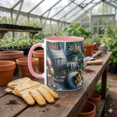 Sternenbepflanzte Veranda Sheltie Traum Tasse