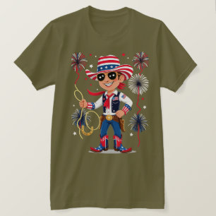 Sternenbesäter Cowboy – 4. Juli Feier Des T-Shirt