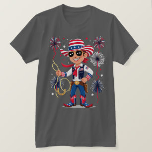 Sternenbesäter Cowboy – 4. Juli Feier Des T-Shirt