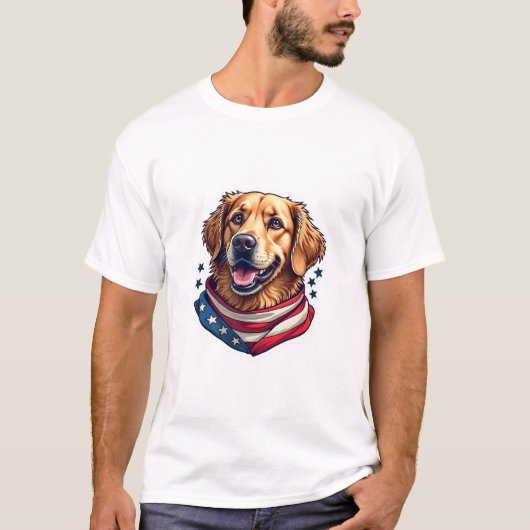 Sternenbesäter Golden Retriever Vintage T-Shirt (Vorderseite)