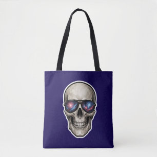 Sternenbesetzte Sonnenbrille Schädel Tasche