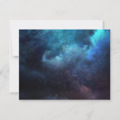 Sternenblauer Nebel Save the Date dunkel (Rückseite)