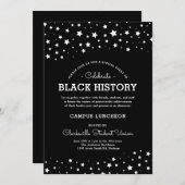Sternencluster | Black History Event B/W Einladung (Vorne/Hinten)