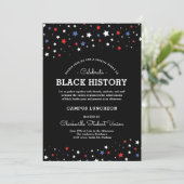 Sternencluster | Black History Event RWBB Einladung (Stehend Vorderseite)