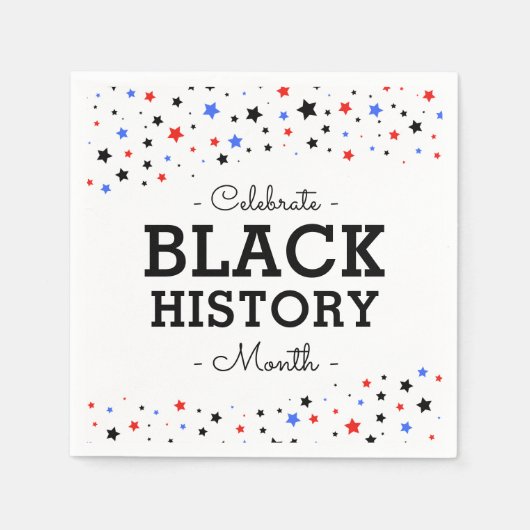 Sternencluster | Celebrate Black History RWBB Serviette (Vorderseite)