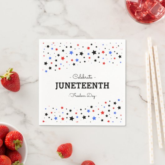 Sternencluster | Celebrate Juneteenth Napkins Serviette (Beispiel)