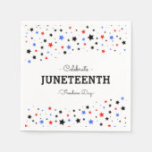 Sternencluster | Celebrate Juneteenth Napkins Serviette (Vorderseite)