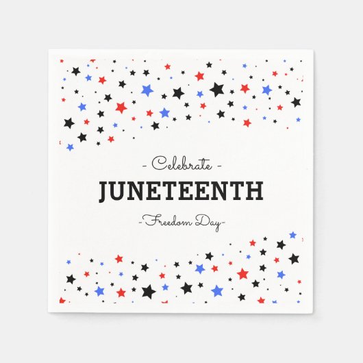 Sternencluster | Celebrate Juneteenth Napkins Serviette (Vorderseite)