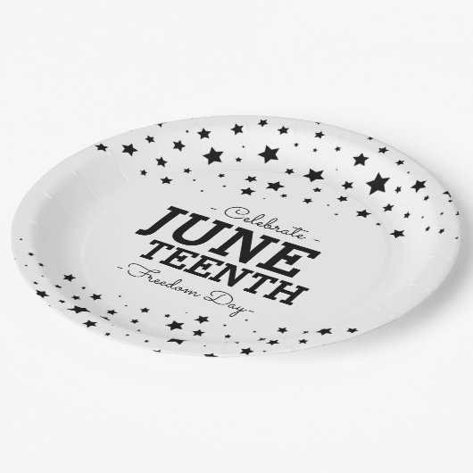 Sternencluster | Celebrate Juneteenth  Pappteller (Schrägansicht)