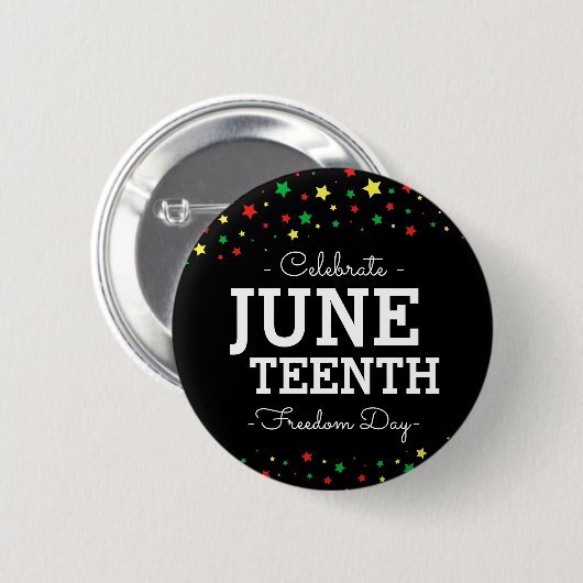 Sternencluster | Celebrate Juneteenth RYGB Button (Vorne & Hinten)
