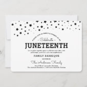 Sternencluster | Schwarzsterne des Juneteentchen Einladung (Vorderseite)