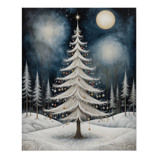 Sternender Winterabend Poster (Vorderseite)