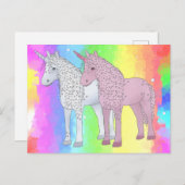 Sterneneinhörner Postkarte (Vorne/Hinten)