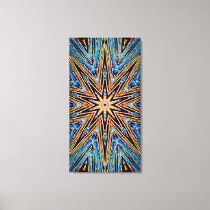 Sternenexplosion im Zehneck auf Leinwand 21x40