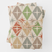Sternenexplosionen im Retro-Diamantmuster aus dem  Geschenkpapier Set (Beispiel)