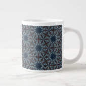Sternenexplosions-Gitter-Muster Jumbo-Tasse (Rechts)