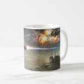 Sternenfall-Explosion: Gepanzerter Weltraumkrieger Kaffeetasse (VorderseiteRechts)