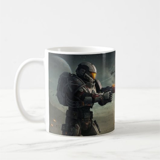 Sternenfall-Explosion: Gepanzerter Weltraumkrieger Kaffeetasse (Links)