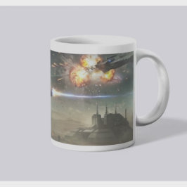 Sternenfall-Explosion: Gepanzerter Weltraumkrieger Kaffeetasse