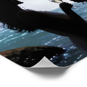 Sternenfall Wasserfall Romantik Traum Poster (Ecke)