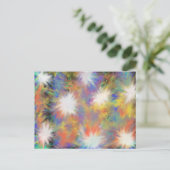 sternenfarbene Acrylmalerei Postkarte (Stehend Vorderseite)