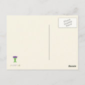 sternenfarbene Acrylmalerei Postkarte (Rückseite)