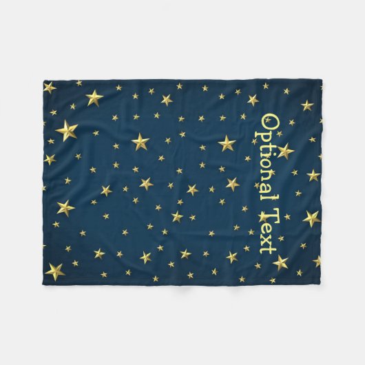 Sternenfeld auf Deep Midnight Blue Sky Fleecedecke (Vorderseite (Horizontal))