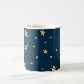 Sternenfeld auf Deep Midnight Blue Sky Kaffeetasse (Mittel)