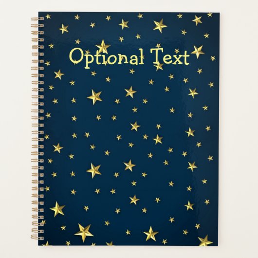 Sternenfeld auf Deep Midnight Blue Sky Planer (Vorderseite)