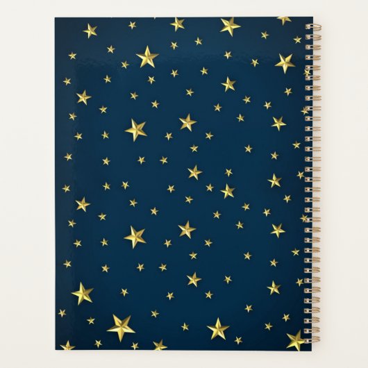 Sternenfeld auf Deep Midnight Blue Sky Planer (Rückseite)