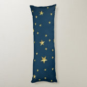 Sternenfeld auf Deep Midnight Blue Sky Seitenschläferkissen (Rückseite (Vertikal))