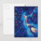Sternenfeld - Geometrischer Illustrationsstil Postkarte (Vorne/Hinten)