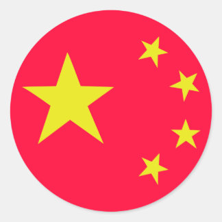 Sternenflagge der China Runder Aufkleber
