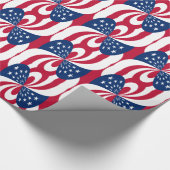 Sternenförmige Fliege-Flagge Geschenkpapier (Ecke)