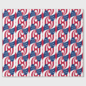 Sternenförmige Fliege-Flagge Geschenkpapier (Flach)