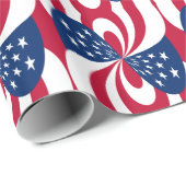 Sternenförmige Fliege-Flagge Geschenkpapier (Rolleneckpunkt)