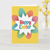 Sternenförmige Frohe-Ostern-Karte Karte (Gelbe Blume)