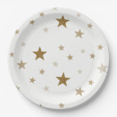 Sternenförmige Goldpapierplatten Pappteller (Vorderseite)