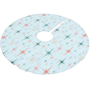 Sternenförmiger Weihnachtsbaumteppich im Mid-Centu Polyester Weihnachtsbaumdecke