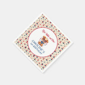 Sternenförmiger Welpe 1. Geburtstag Serviette (Ecke)