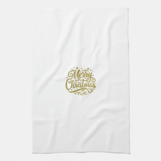 Sternenfrohe Weihnachtsgrüße Geschirrtuch (Vertikal)
