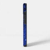 Sternengalaxie auf Blau iPhone Hülle (Linke Seite)
