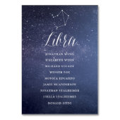 Sternengalaxie Hochzeitskartentabelle Libra Tischnummer (Vorderseite)
