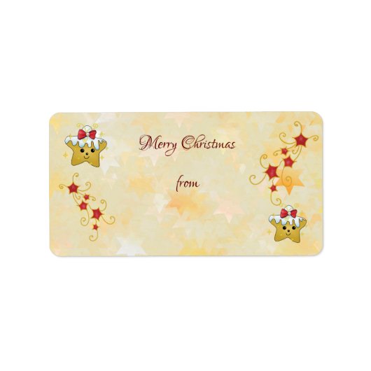 Sternengirlande Adressaufkleber (Vorne)