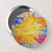 Sternenglanz Sonne Helle Fröhliche Bunte Sterne S Button (Vorne & Hinten)