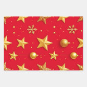 Sternenglänzendes Weihnachten Geschenkpapier Set (Vorderseite 2)